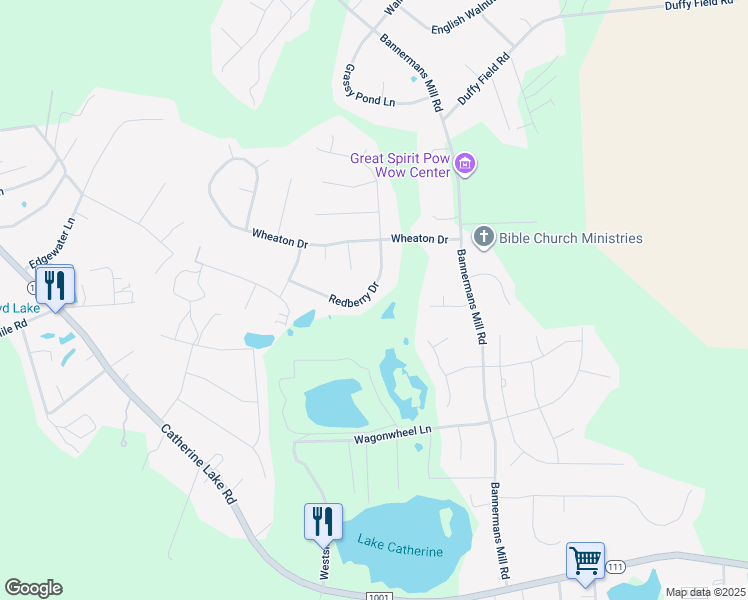 map of restaurants, bars, coffee shops, grocery stores, and more near 220 Redberry Drive in Richlands