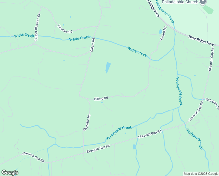 map of restaurants, bars, coffee shops, grocery stores, and more near 796 Dillard Road West in Blairsville