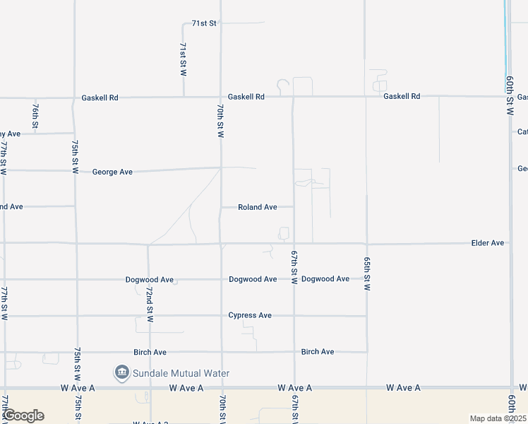 map of restaurants, bars, coffee shops, grocery stores, and more near 6852 Roland Avenue in Rosamond