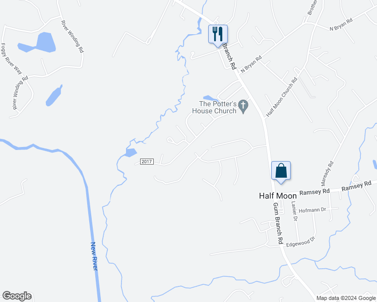 map of restaurants, bars, coffee shops, grocery stores, and more near 175 Bridlewood Drive in Jacksonville
