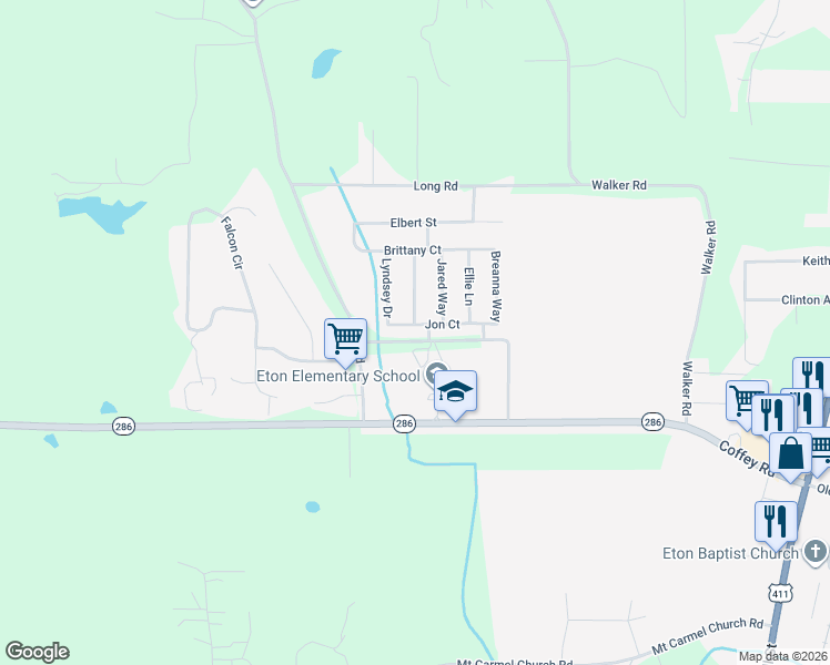 map of restaurants, bars, coffee shops, grocery stores, and more near 27 Elizabeth Way in Chatsworth
