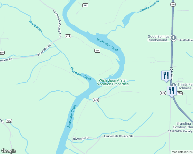 map of restaurants, bars, coffee shops, grocery stores, and more near 741 County Road 414 in Killen