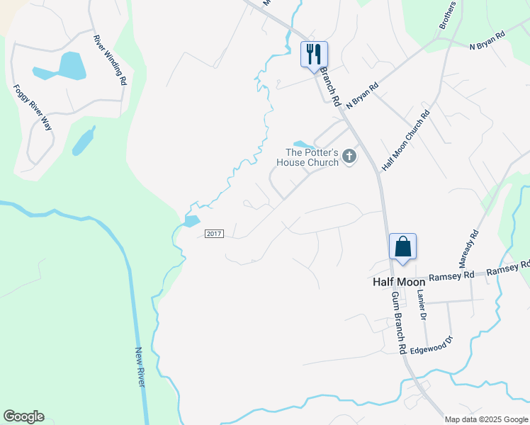 map of restaurants, bars, coffee shops, grocery stores, and more near 178 Bridlewood Drive in Jacksonville