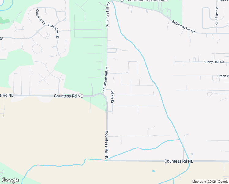 map of restaurants, bars, coffee shops, grocery stores, and more near 105 Wikle Drive in Huntsville