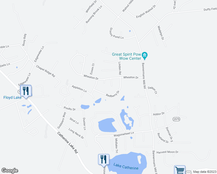 map of restaurants, bars, coffee shops, grocery stores, and more near 204 Candler Court in Richlands