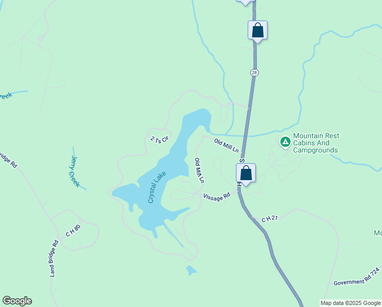 map of restaurants, bars, coffee shops, grocery stores, and more near 170 Old Mill Lane in Mountain Rest