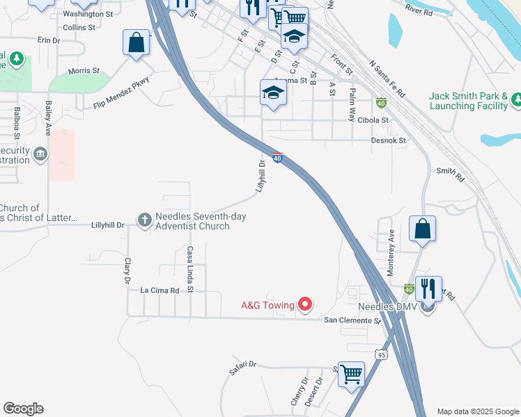 map of restaurants, bars, coffee shops, grocery stores, and more near in Havasu Lake