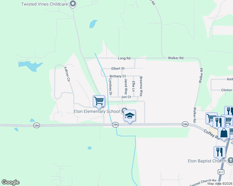 map of restaurants, bars, coffee shops, grocery stores, and more near 27 Elizabeth Way in Chatsworth