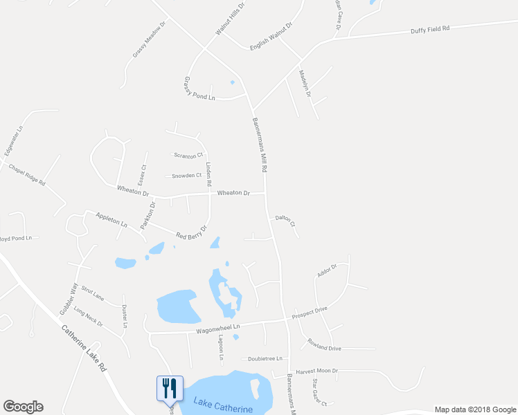 map of restaurants, bars, coffee shops, grocery stores, and more near 265 Bannermans Mill Road in Richlands