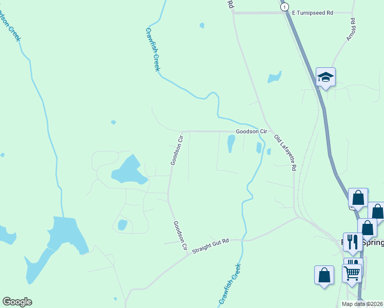map of restaurants, bars, coffee shops, grocery stores, and more near 96 Hanshaw Drive in Rock Spring