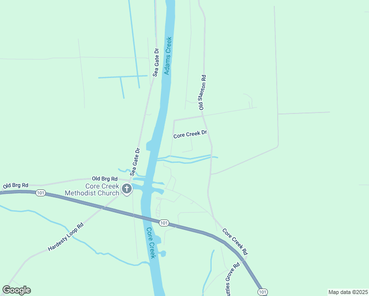 map of restaurants, bars, coffee shops, grocery stores, and more near 108 Blue Heron Court in Beaufort
