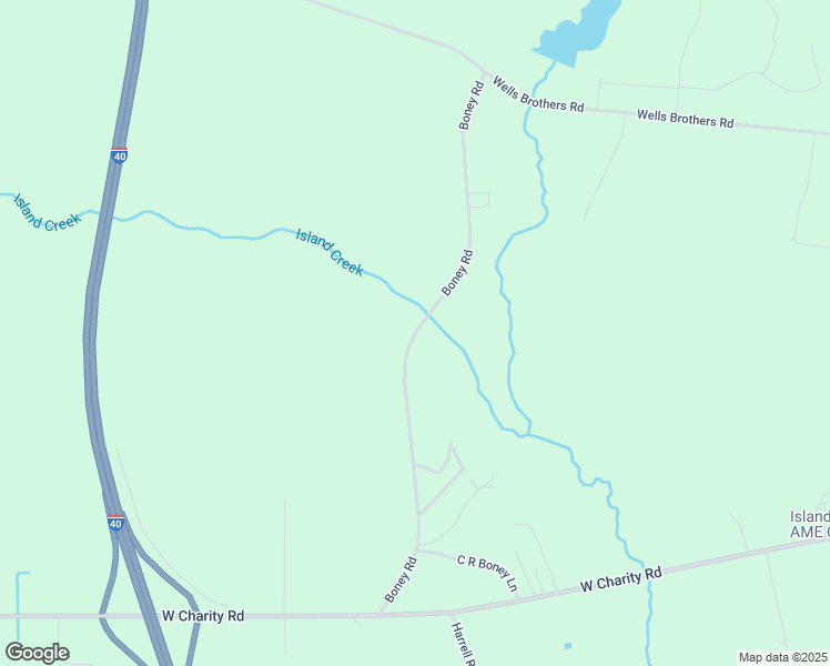 map of restaurants, bars, coffee shops, grocery stores, and more near Boney Road in Duplin County