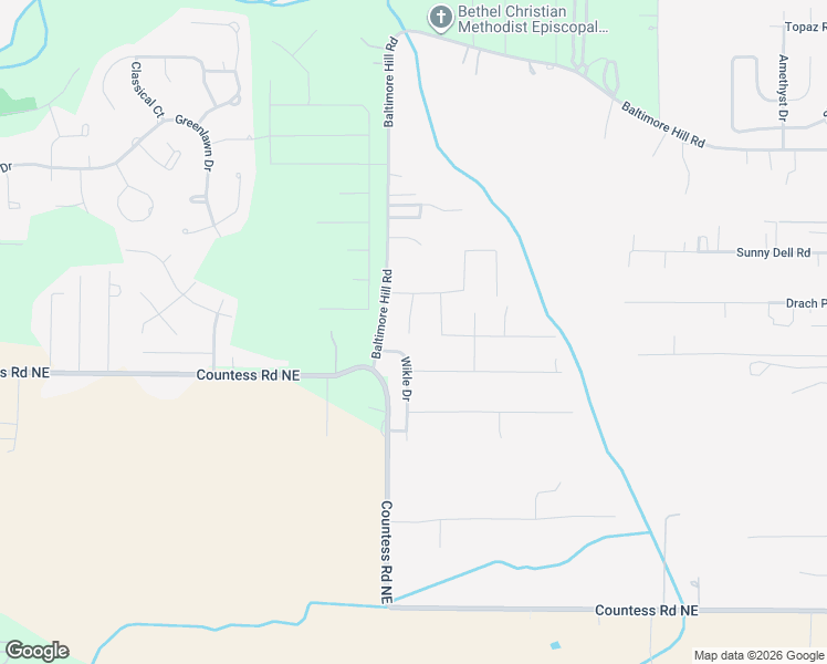 map of restaurants, bars, coffee shops, grocery stores, and more near 105 Wikle Drive in Huntsville