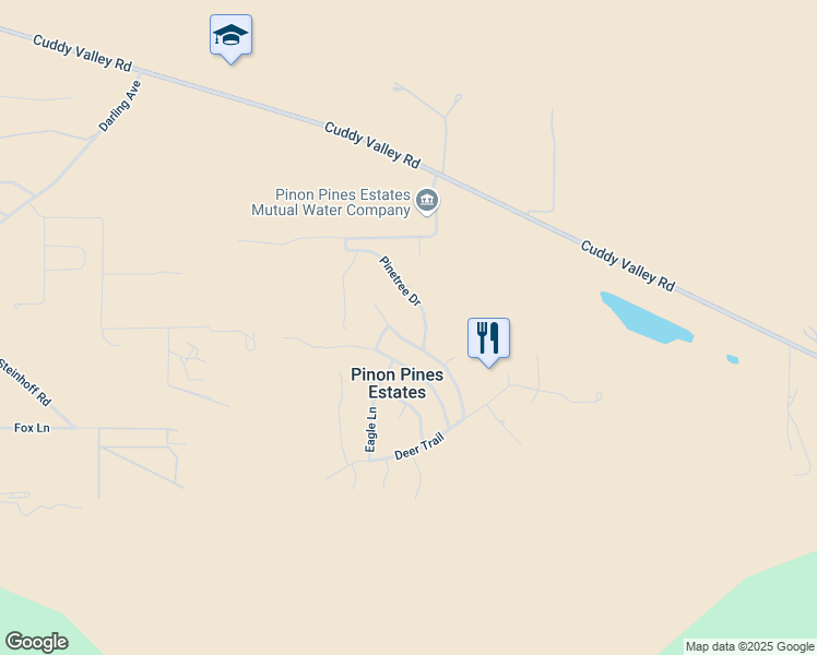 map of restaurants, bars, coffee shops, grocery stores, and more near 1208 Snowbird Drive in Frazier Park