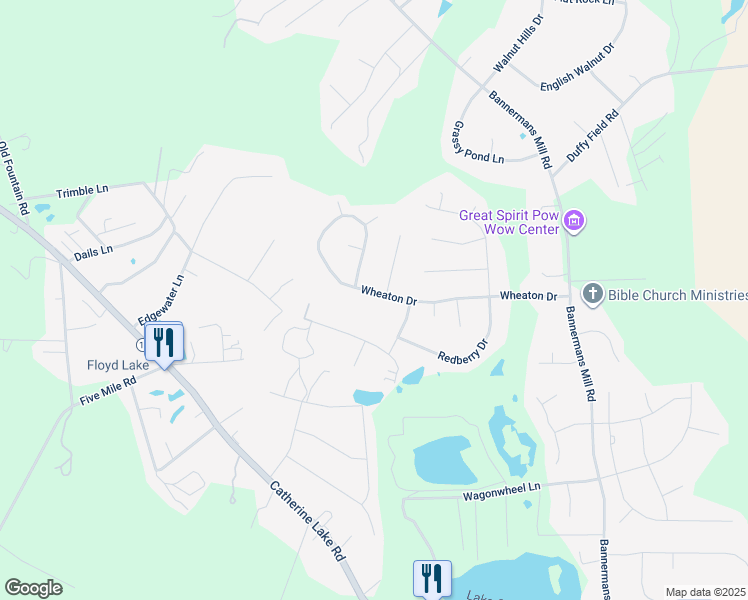 map of restaurants, bars, coffee shops, grocery stores, and more near 139 Wheaton Drive in Richlands