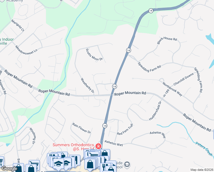 map of restaurants, bars, coffee shops, grocery stores, and more near 3 Cupola Court in Greenville