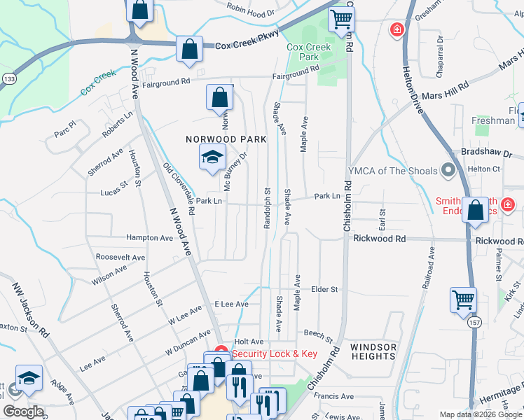 map of restaurants, bars, coffee shops, grocery stores, and more near 2200-2498 Randolph St in Florence