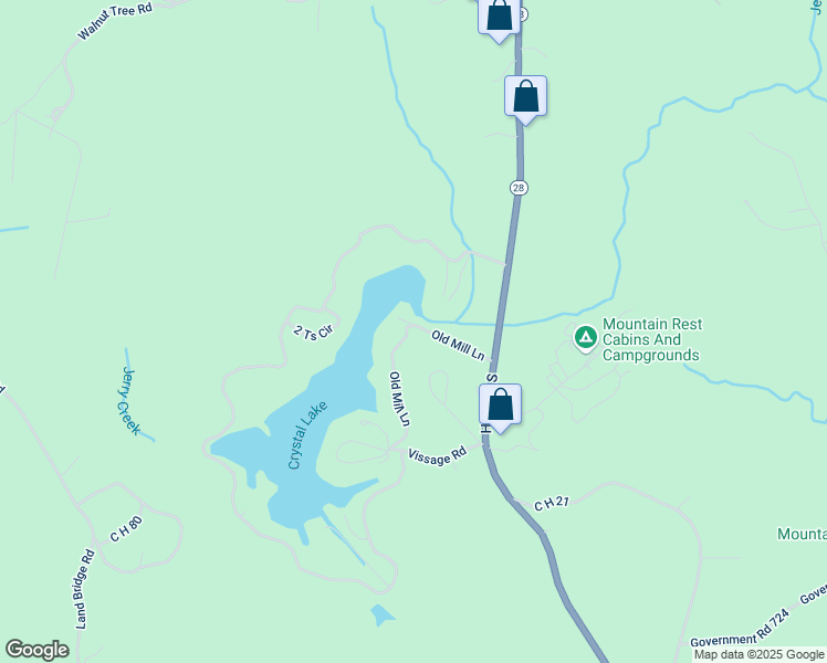 map of restaurants, bars, coffee shops, grocery stores, and more near 170 Old Mill Lane in Mountain Rest