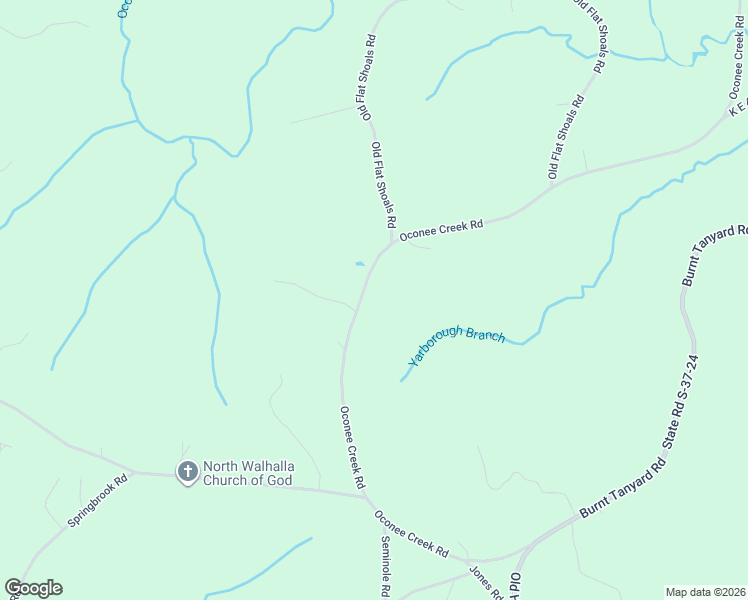 map of restaurants, bars, coffee shops, grocery stores, and more near 615 Oconee Creek Road in Walhalla