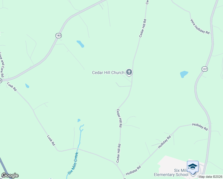 map of restaurants, bars, coffee shops, grocery stores, and more near 249 Cedar Hill Road in Six Mile