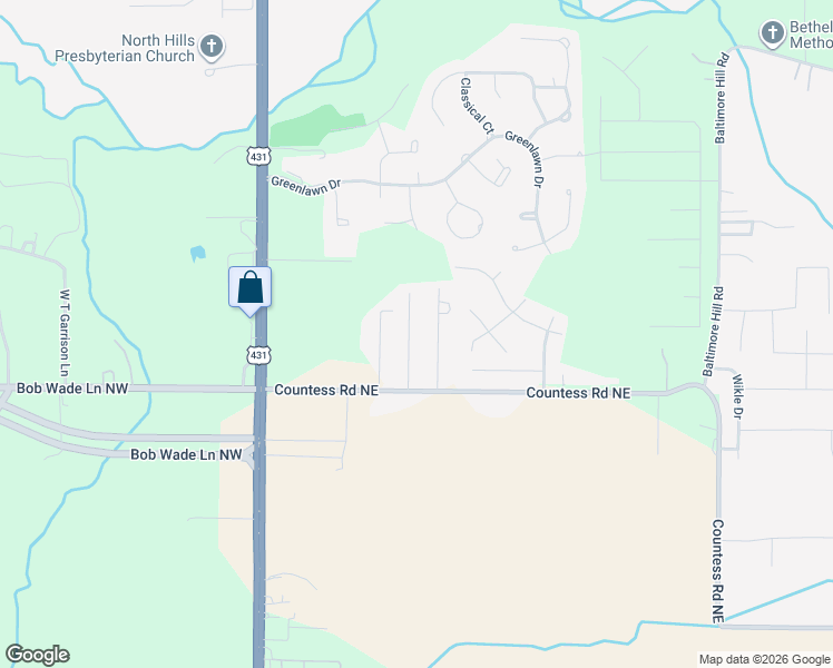 map of restaurants, bars, coffee shops, grocery stores, and more near 152 Hudgins Drive Northeast in Huntsville
