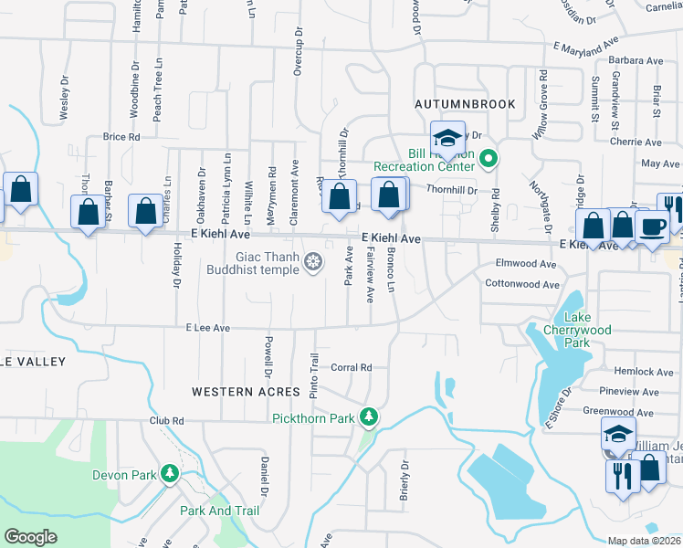 map of restaurants, bars, coffee shops, grocery stores, and more near 4200 Community Cove in Sherwood