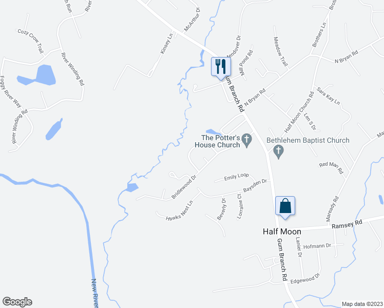 map of restaurants, bars, coffee shops, grocery stores, and more near 225 Yearling Loop in Jacksonville