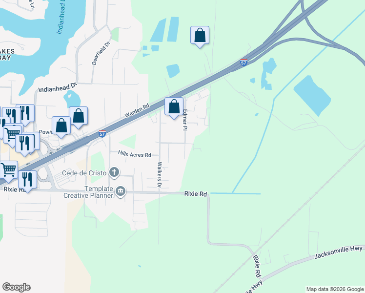 map of restaurants, bars, coffee shops, grocery stores, and more near 15430 Cumridge Lane in North Little Rock