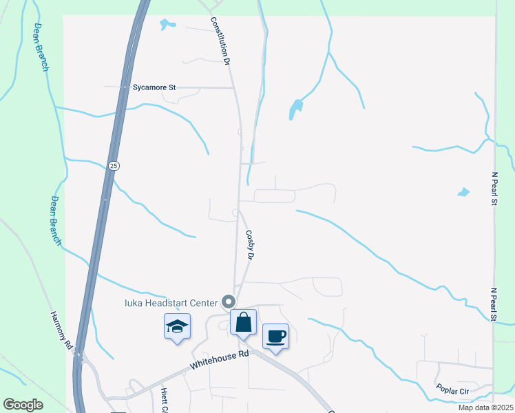 map of restaurants, bars, coffee shops, grocery stores, and more near 1450 Magnolia Circle in Iuka