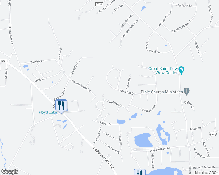 map of restaurants, bars, coffee shops, grocery stores, and more near 153 Wheaton Drive in Richlands