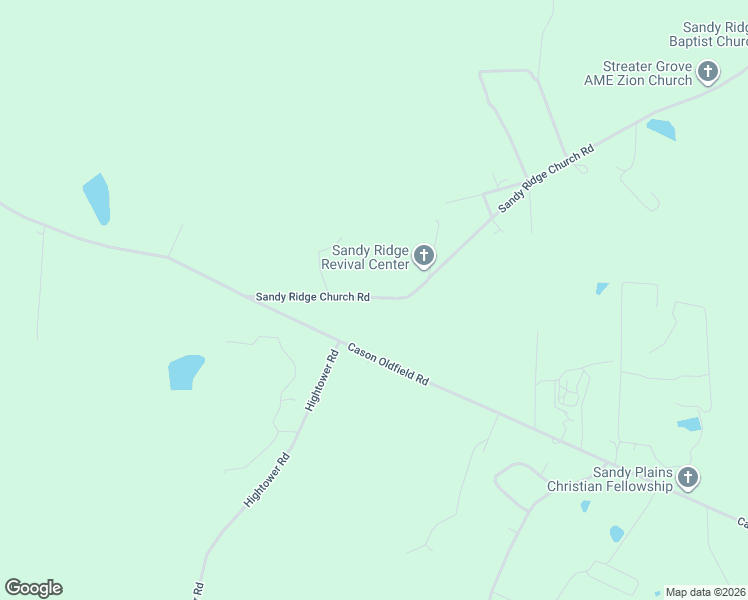map of restaurants, bars, coffee shops, grocery stores, and more near 3319 Sandy Ridge in Morven