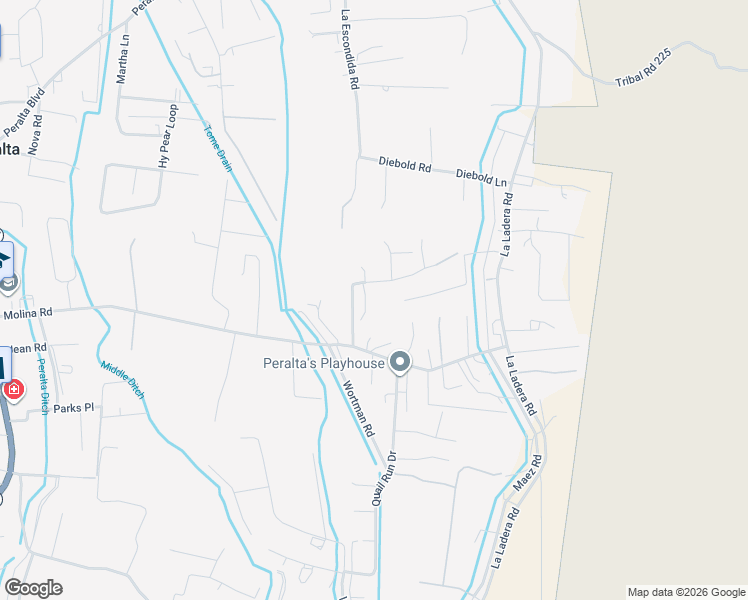 map of restaurants, bars, coffee shops, grocery stores, and more near 18 Alderete Road in Peralta