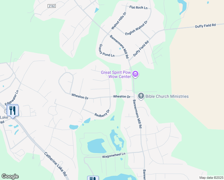map of restaurants, bars, coffee shops, grocery stores, and more near 104 Linden Road in Richlands