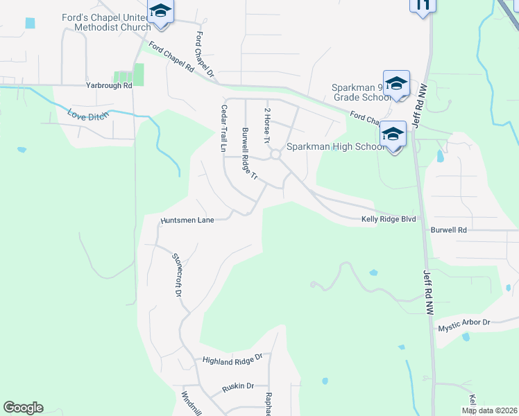 map of restaurants, bars, coffee shops, grocery stores, and more near 107 Megans Mews Drive in Harvest