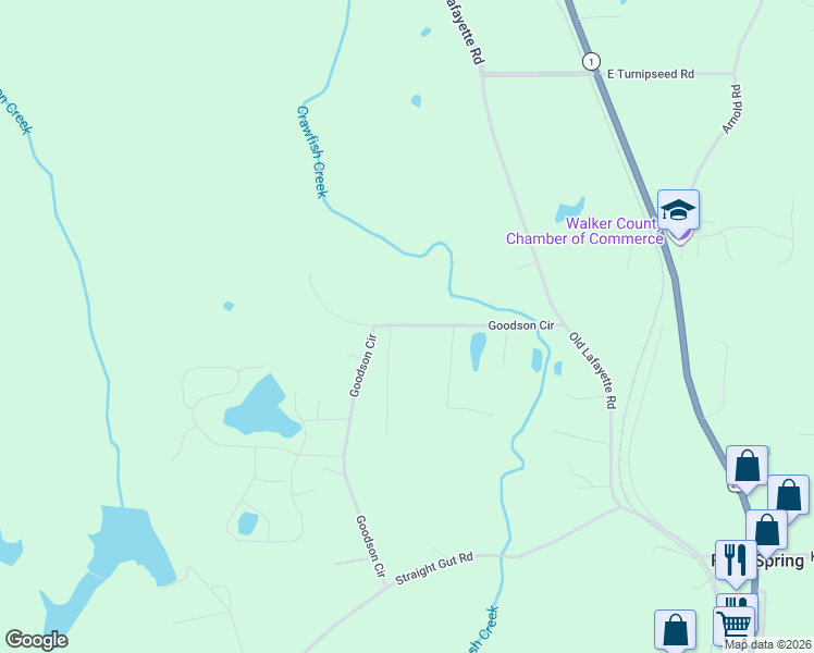 map of restaurants, bars, coffee shops, grocery stores, and more near 257-411 Goodson Circle in Rock Springs