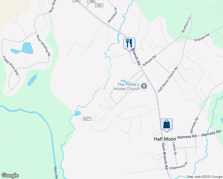 map of restaurants, bars, coffee shops, grocery stores, and more near 218 Yearling Loop Road in Jacksonville