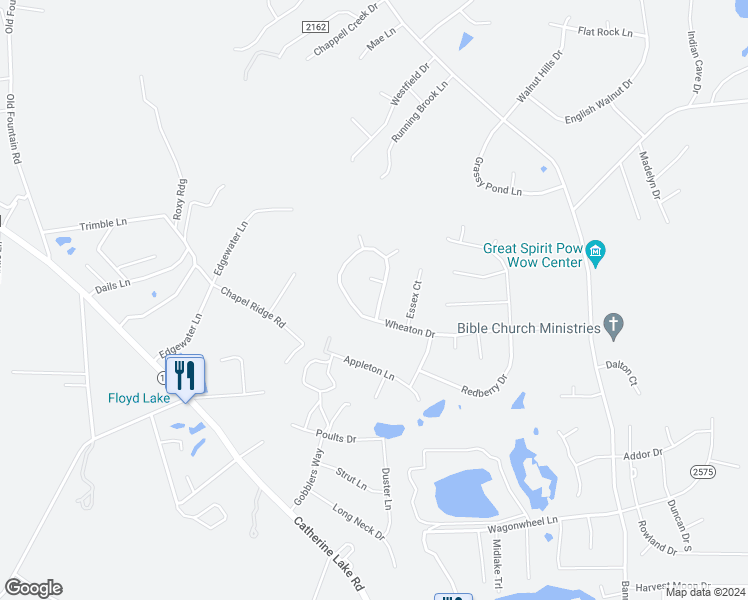 map of restaurants, bars, coffee shops, grocery stores, and more near 172 Wheaton Drive in Richlands