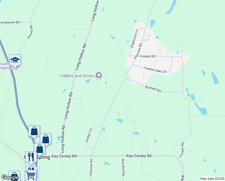 map of restaurants, bars, coffee shops, grocery stores, and more near 59 Honeysuckle Drive in Rock Spring