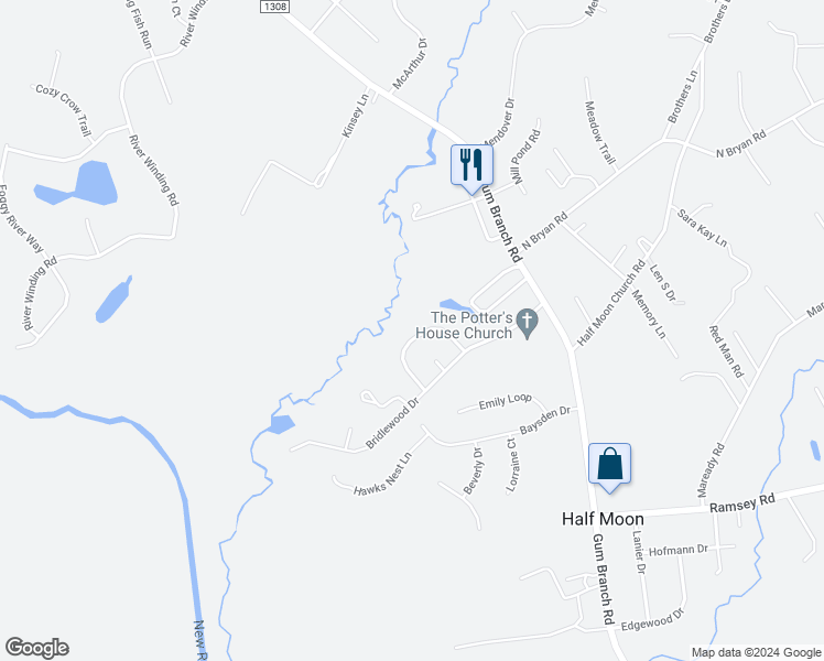 map of restaurants, bars, coffee shops, grocery stores, and more near 216 Yearling Loop in Jacksonville