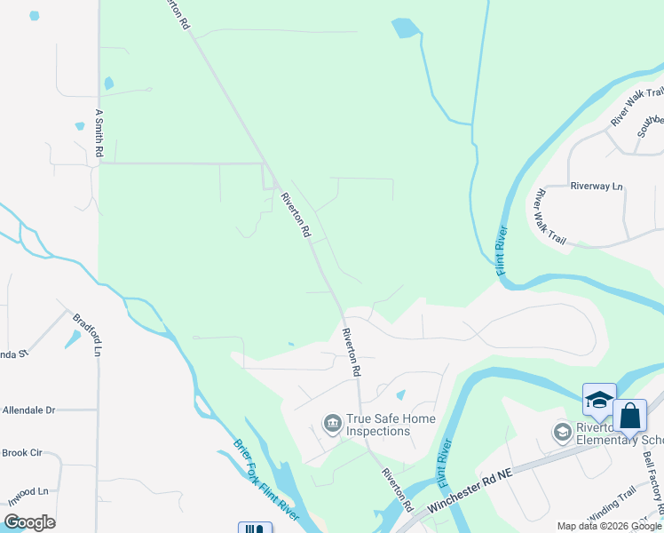 map of restaurants, bars, coffee shops, grocery stores, and more near 493 Riverton Road in Huntsville
