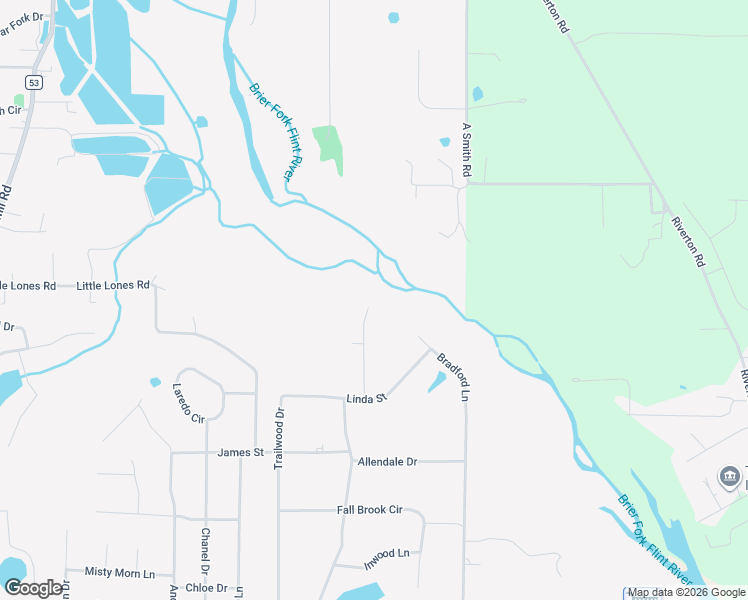 map of restaurants, bars, coffee shops, grocery stores, and more near 616 Bradford Lane in Huntsville