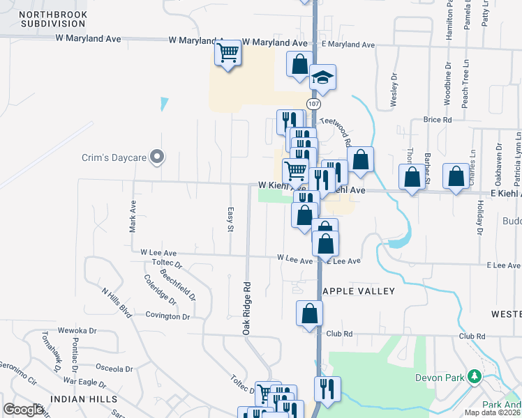 map of restaurants, bars, coffee shops, grocery stores, and more near 19 Johnny Lane in Sherwood