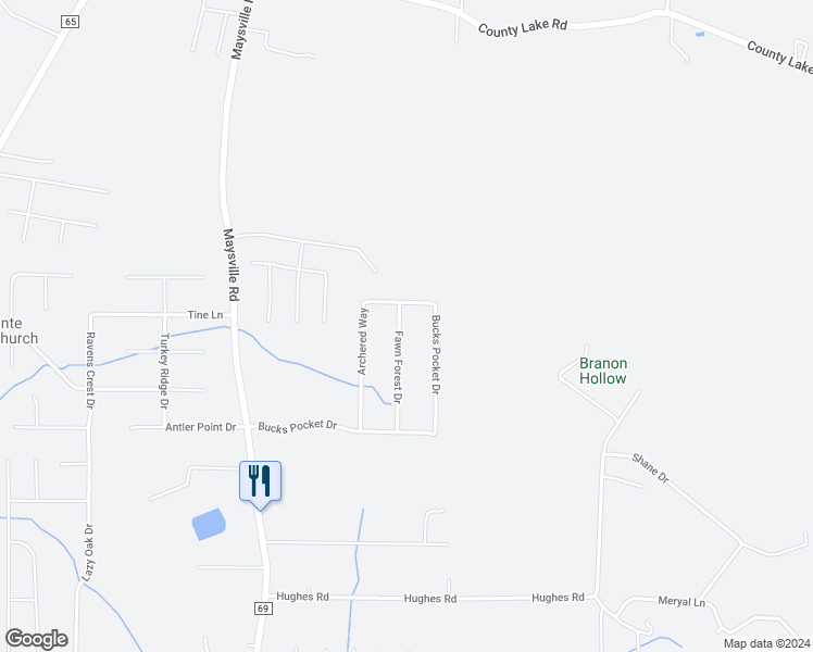 map of restaurants, bars, coffee shops, grocery stores, and more near 125 Fawn Forest Drive in New Market