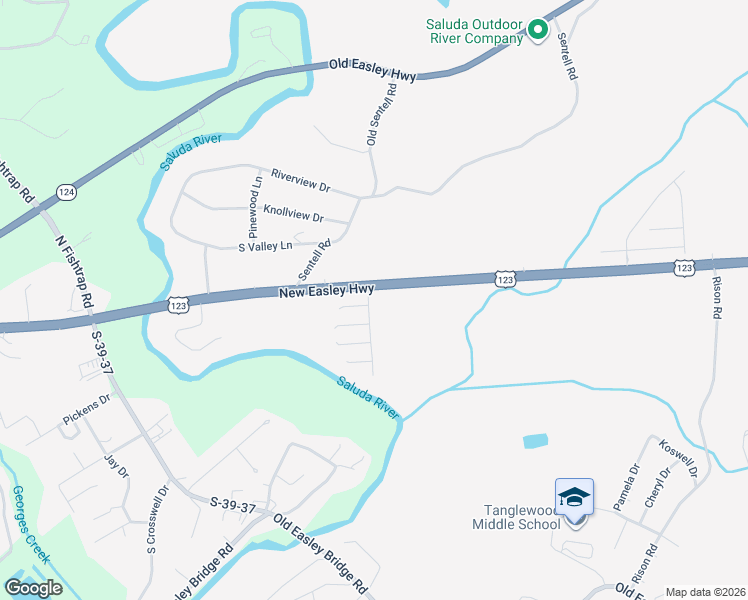 map of restaurants, bars, coffee shops, grocery stores, and more near 3242-3298 New Easley Highway in Greenville