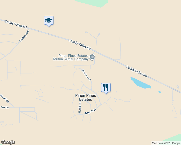 map of restaurants, bars, coffee shops, grocery stores, and more near 1329 Jay Court in Frazier Park