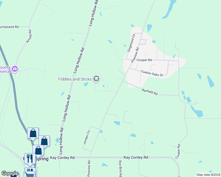 map of restaurants, bars, coffee shops, grocery stores, and more near 525 Honeysuckle Drive in Rock Spring