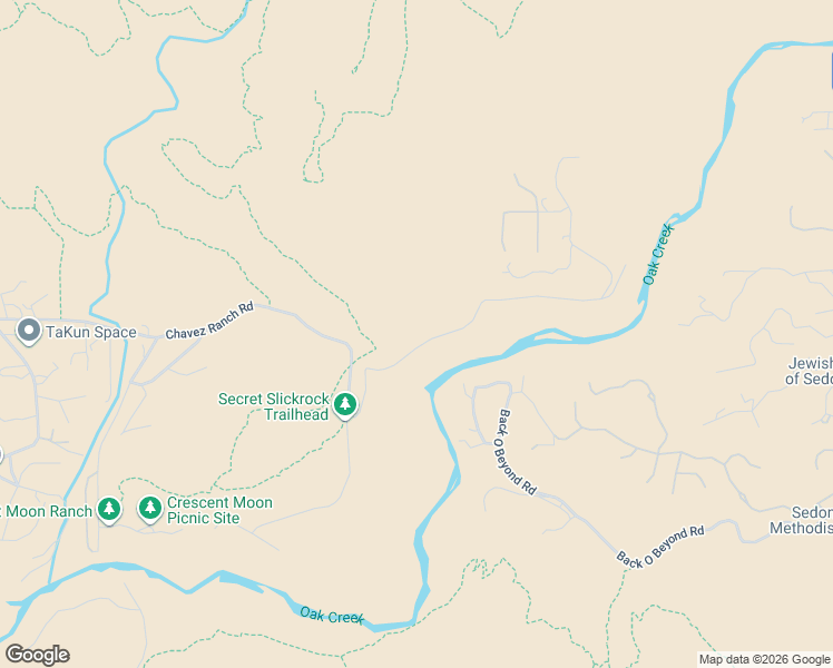 map of restaurants, bars, coffee shops, grocery stores, and more near 1395 Chavez Ranch Road in Sedona