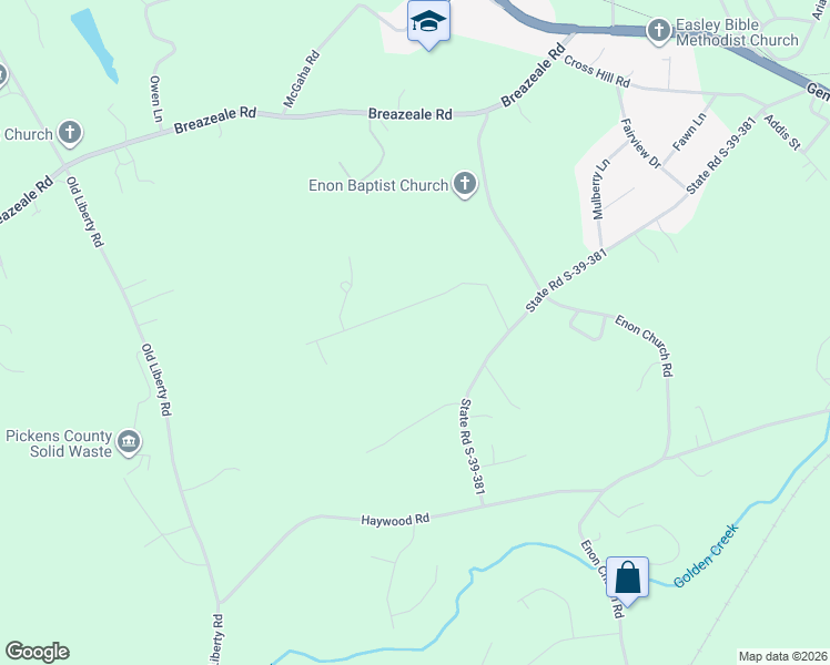 map of restaurants, bars, coffee shops, grocery stores, and more near 185 Duncan Road in Easley