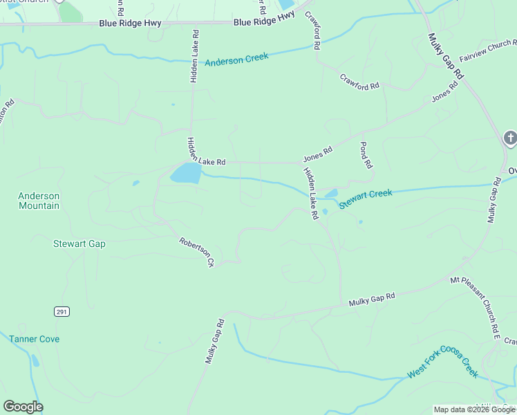 map of restaurants, bars, coffee shops, grocery stores, and more near 2837 Hidden Lake Road in Blairsville