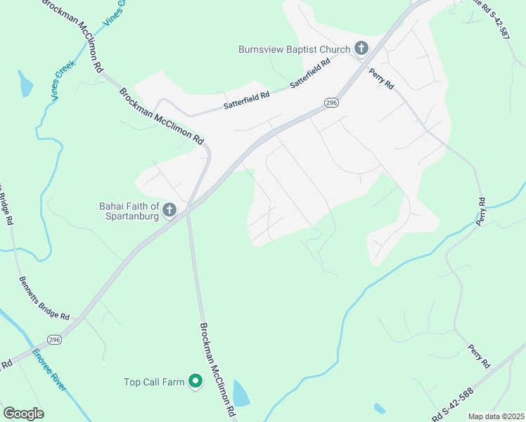 map of restaurants, bars, coffee shops, grocery stores, and more near 170 Burnsview Drive in Greer